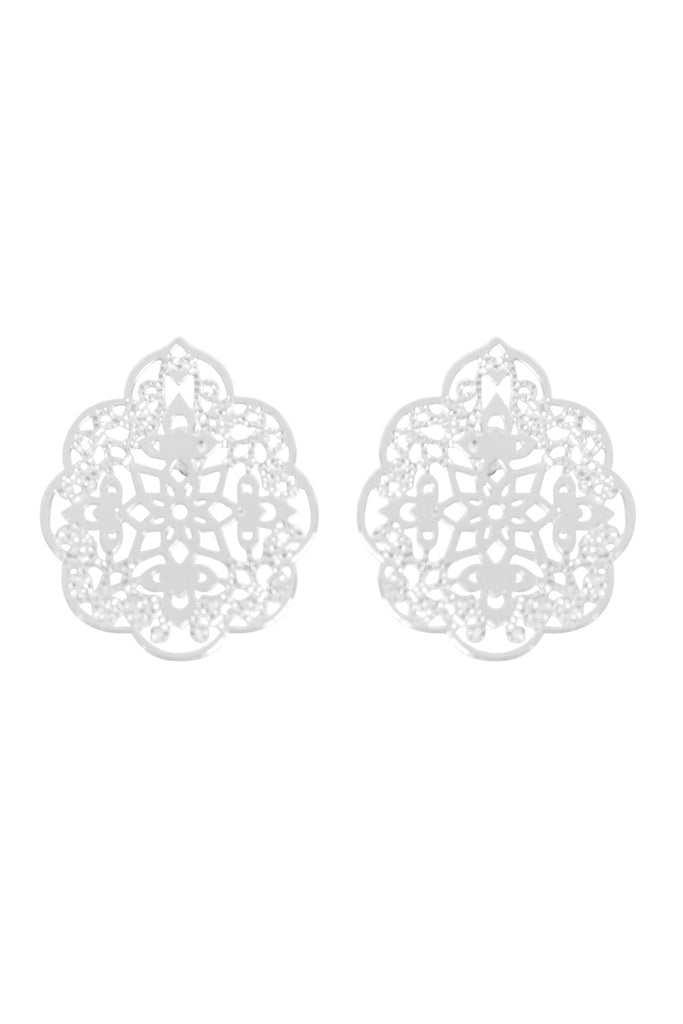 OEB058 - METAL FILIGREE POST EARRINGS