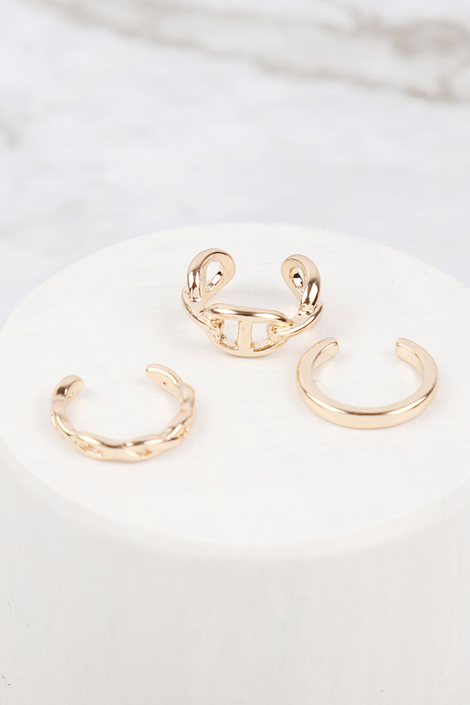 CHAIN SET NO PIERCING EAR CUFF