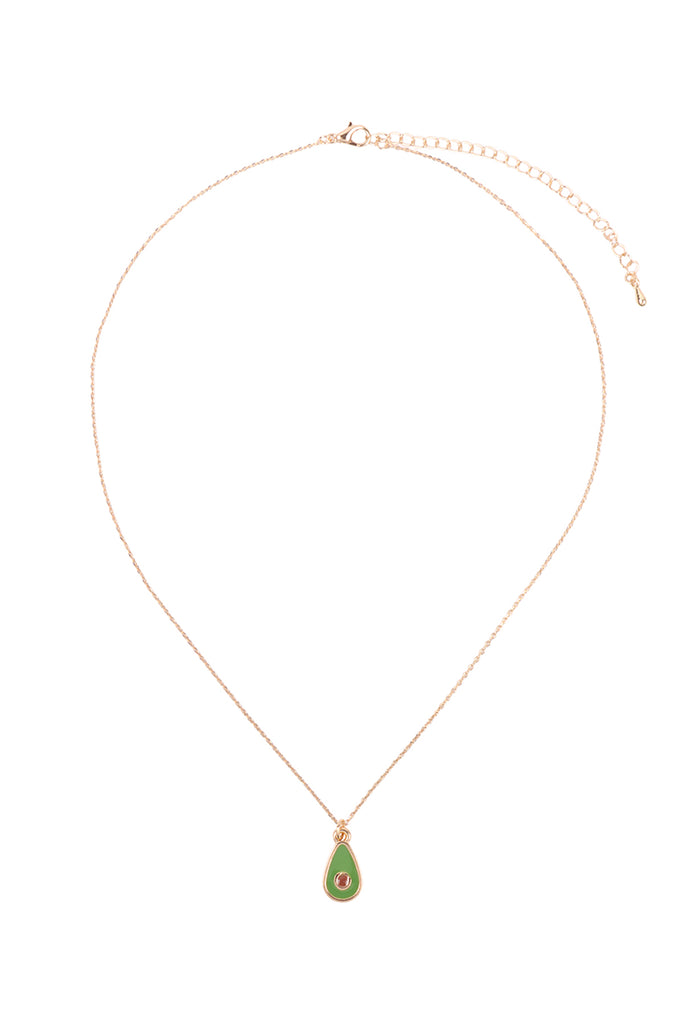 ONA933 - AVOCADO EPOXY PENDANT NECKLACE