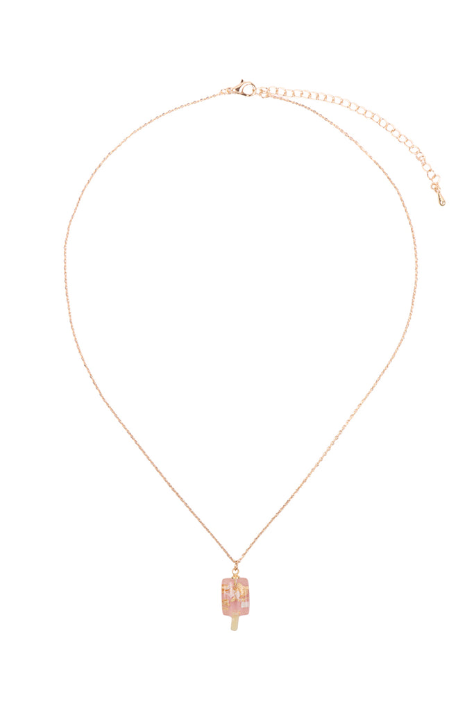 ONA936 - POPSICLE EPOXY PENDANT BRASS NECKLACE