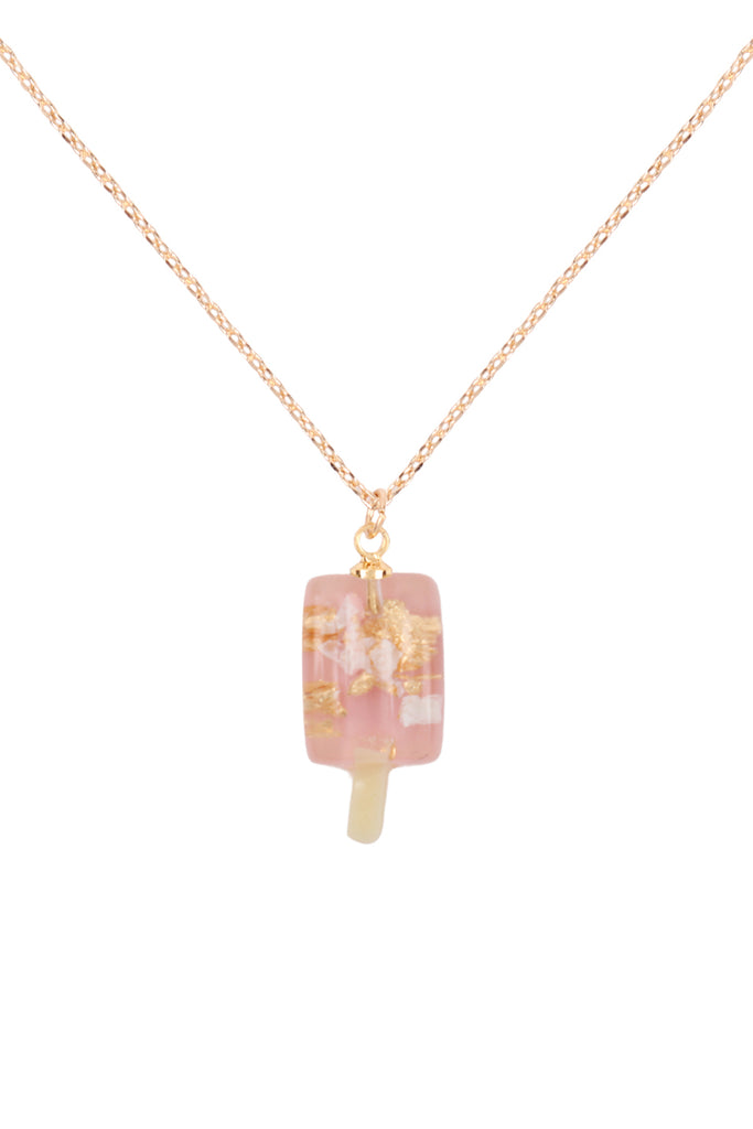 ONA936 - POPSICLE EPOXY PENDANT BRASS NECKLACE