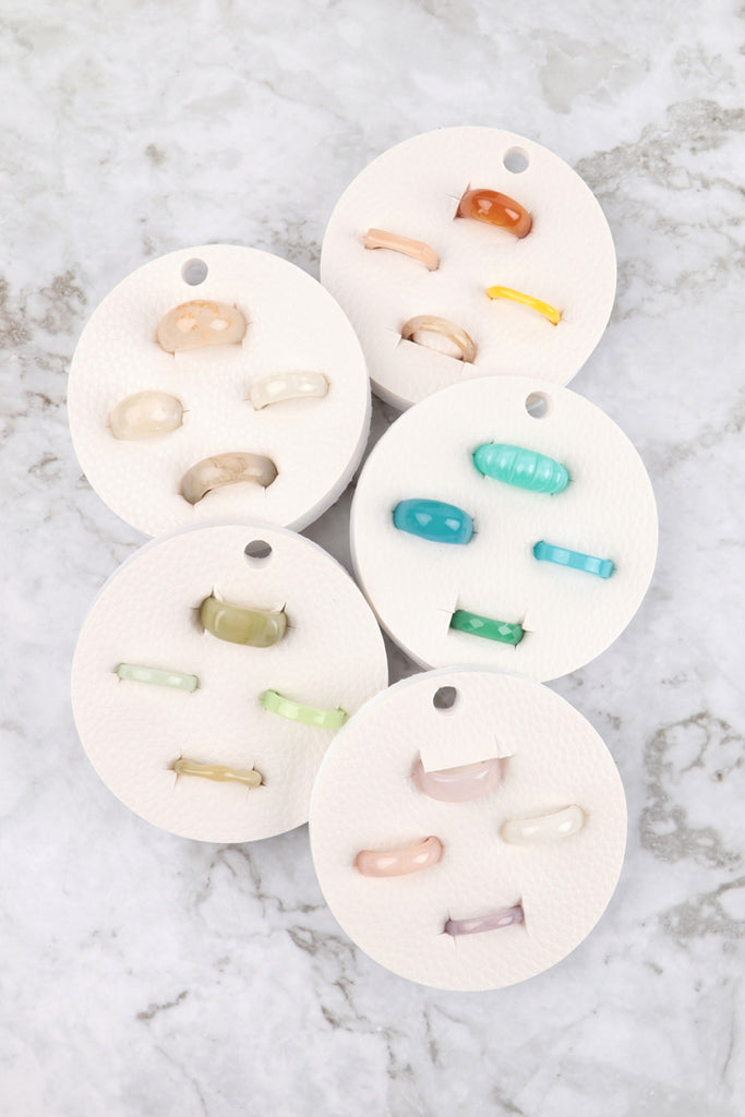 4 PCS RING SET ACRYLIC