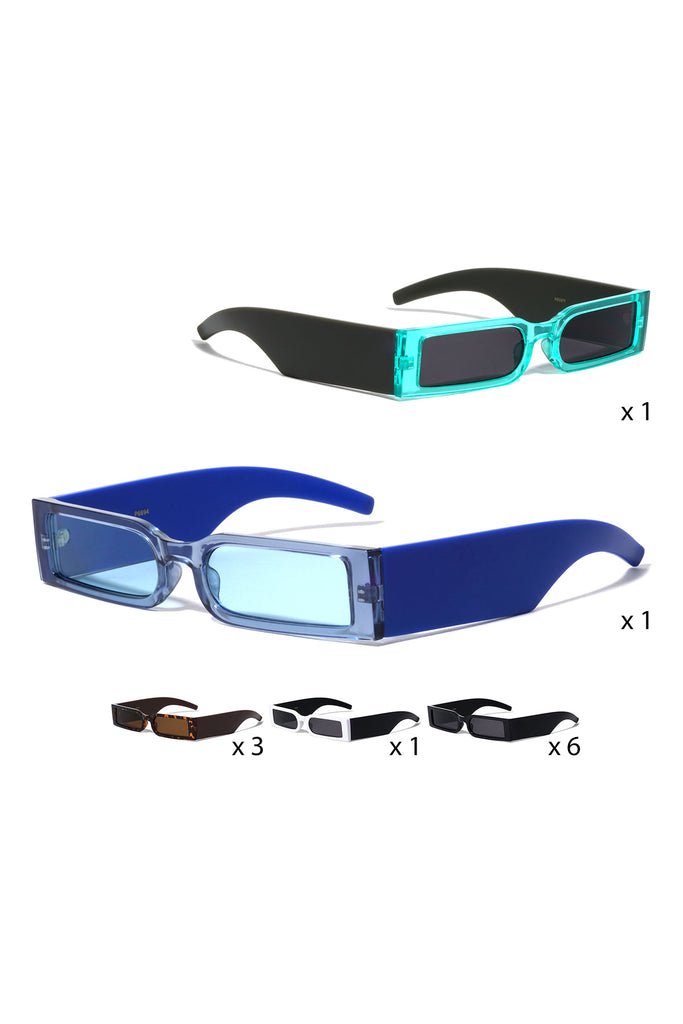 RECTANGLE RETRO FASHION ICONIC SUNGLASSES