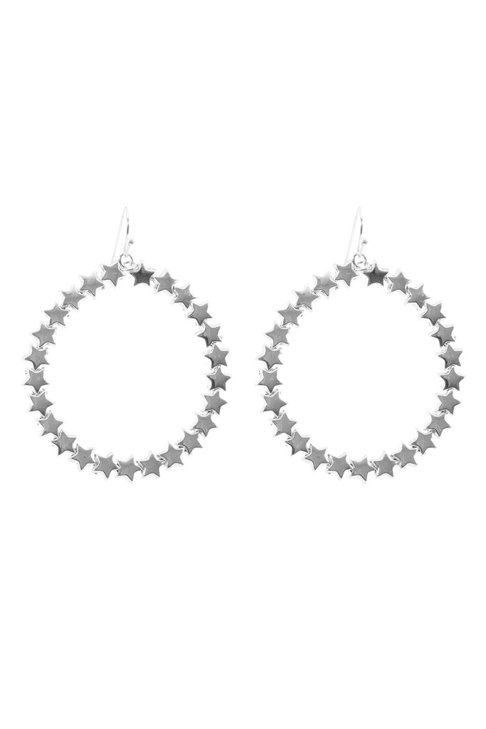 PE3034 - METAL CCB STAR FISH HOOK EARRINGS