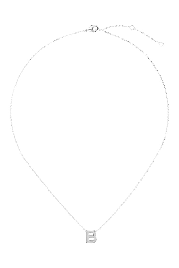 PN3642B - "B" INITIAL DAINTY CHARM NECKLACE