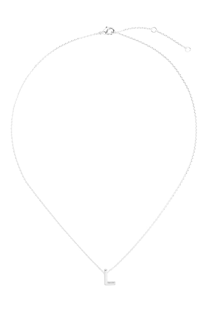 PN3642L - "L" INITIAL DAINTY CHARM NECKLACE