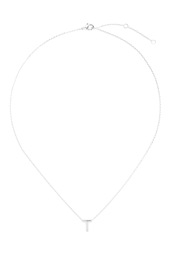 PN3642T - "T" INITIAL DAINTY CHARM NECKLACE