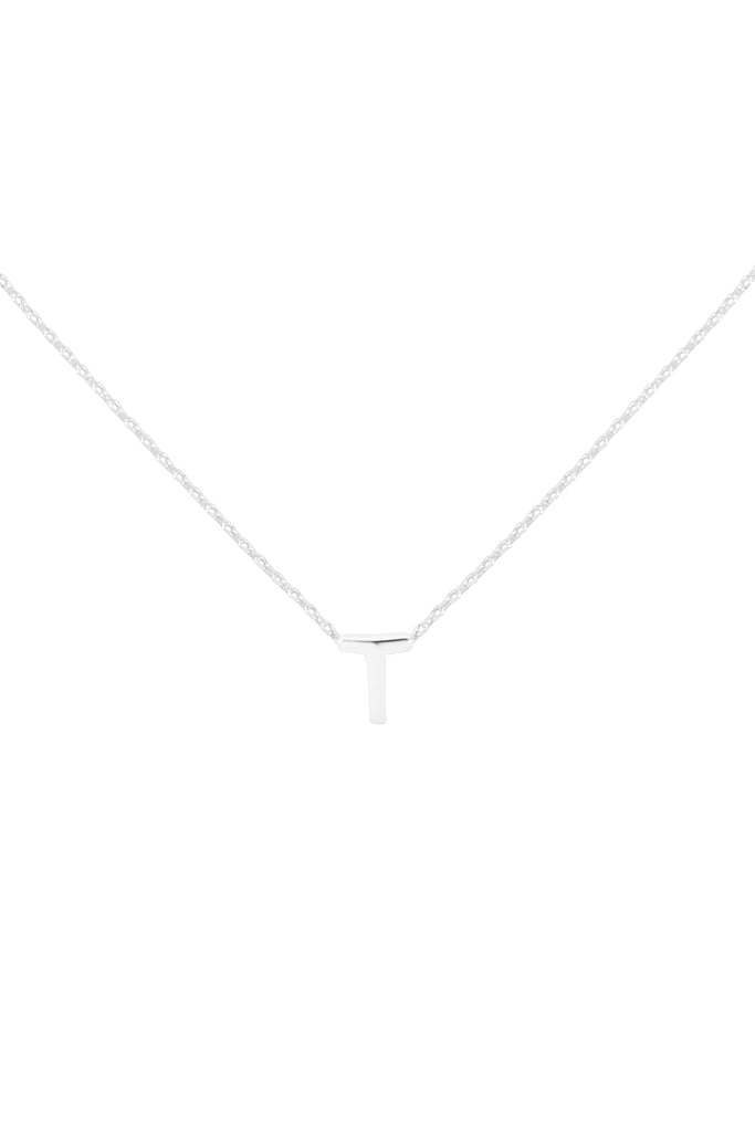 PN3642T - "T" INITIAL DAINTY CHARM NECKLACE