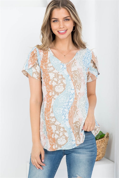 Floral Morocan Printed Top