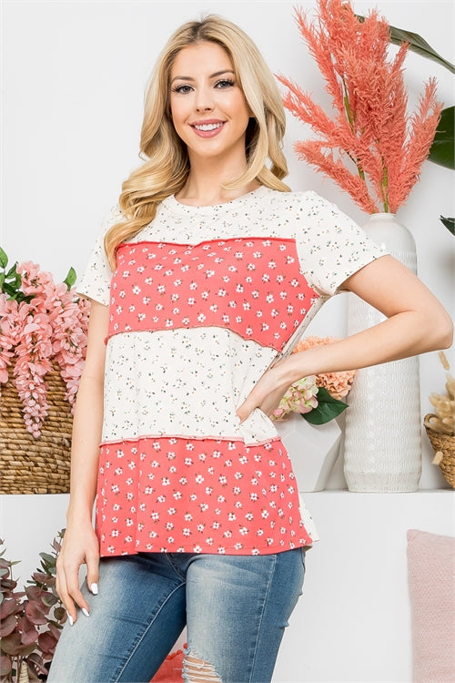 Rib Floral Reversed Covers Sitched Top
