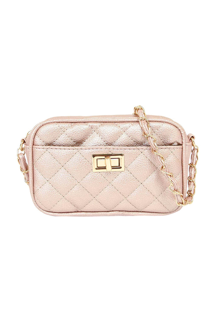 FASHION QUILTED CAMERA CROSSBODY BAG
