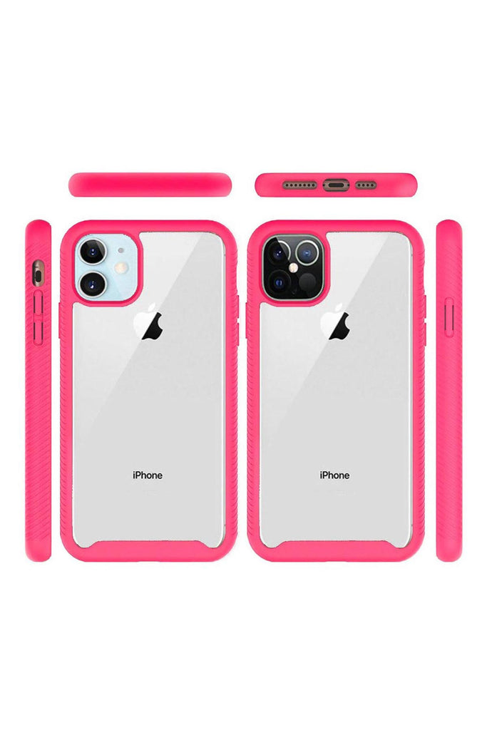 FOR iPHONE 12/PRO (6.1 ONLY) STRONG BUMPER SHOCKPROOF TRANSPARENT CASE COVER