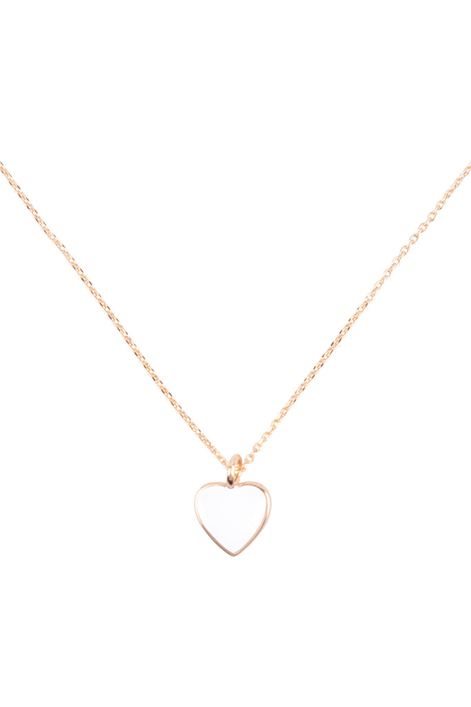 HEART COLOR RESIN CHARM PENDANT NECKLACE