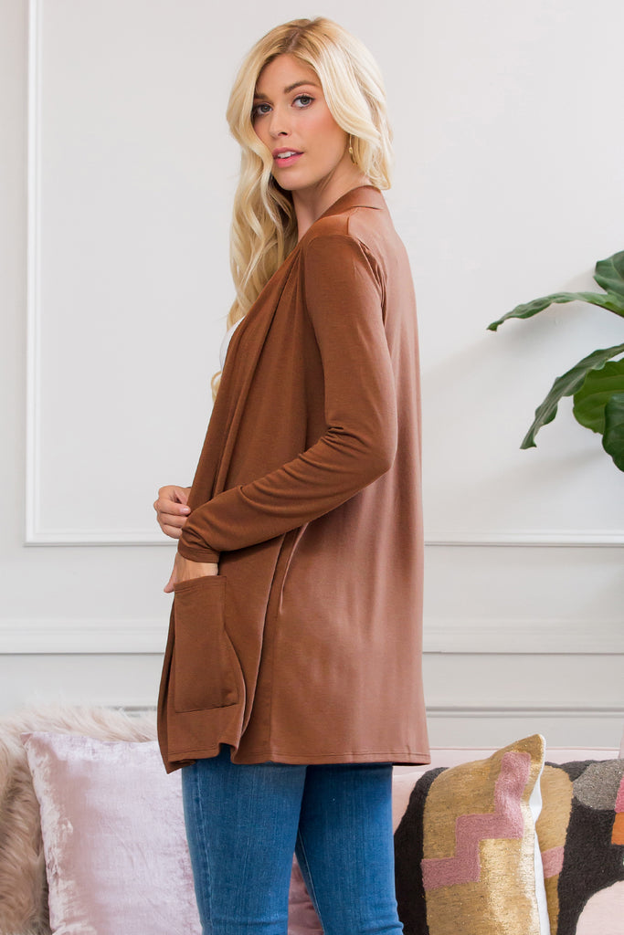 Slouchy Pocket Open Cardigan