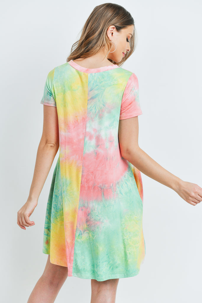 Tie Dye Cinch Waist Dress