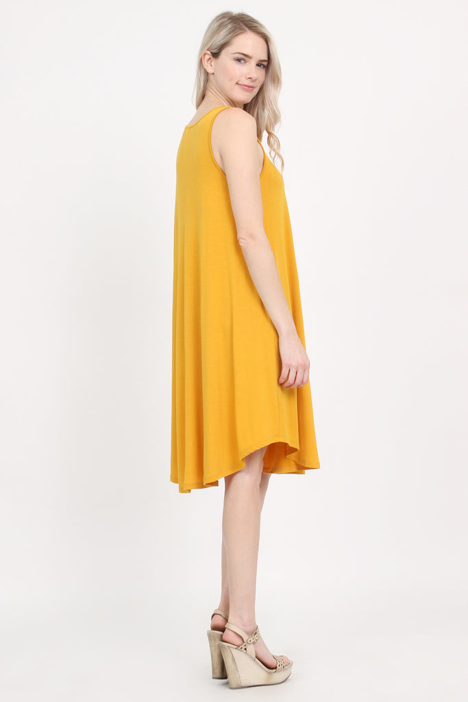 Sleeveless Pocket Swing Dress