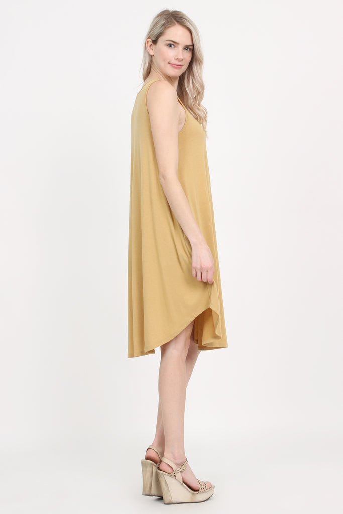 Sleeveless Pocket Swing Dress