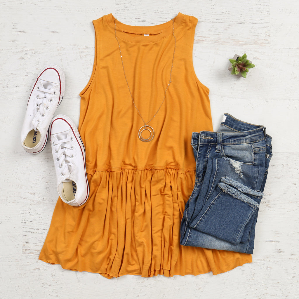 Sleeveless Peplum Tunic