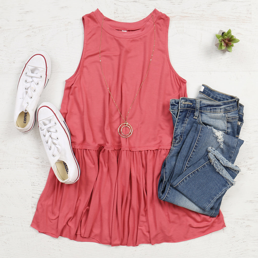 Sleeveless Peplum Tunic