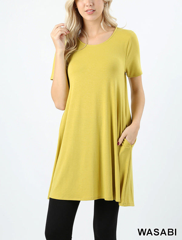 Premium Long Line Pocket Flared Tunic(Old)