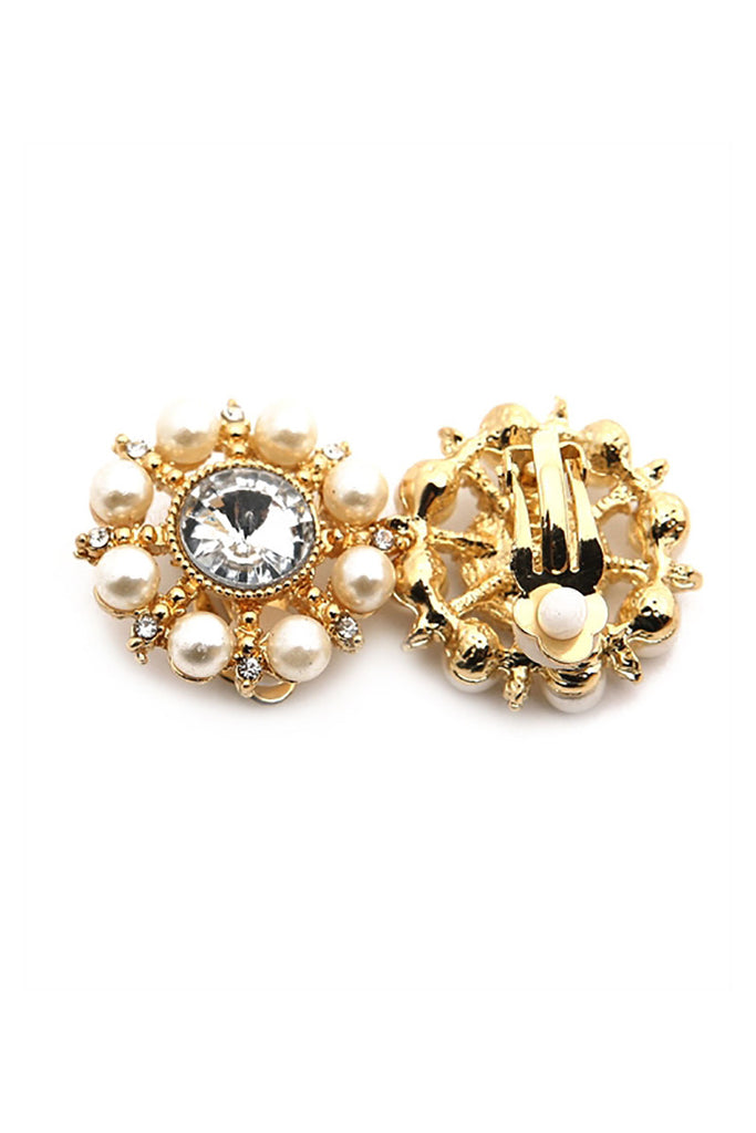 Rhinestone Pearl Studs