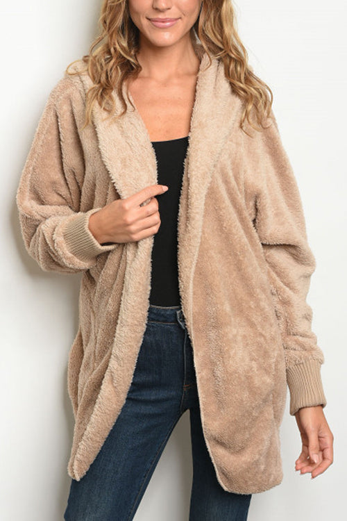 Hooded Fleece Pocket Jacket