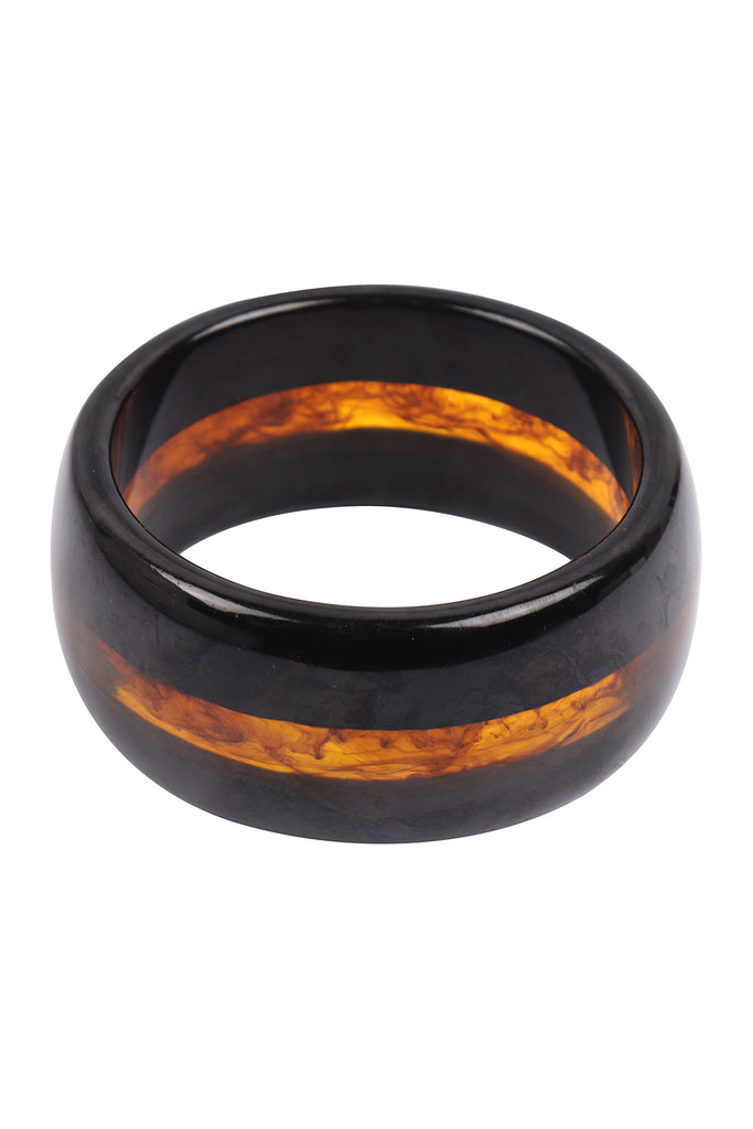 SB5171 - TWO TONE ACETATE BANGLE BRACELET