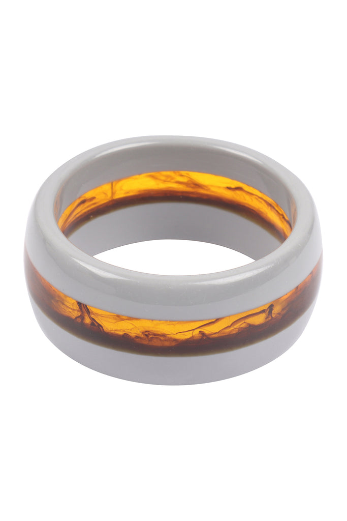 SB5171 - TWO TONE ACETATE BANGLE BRACELET