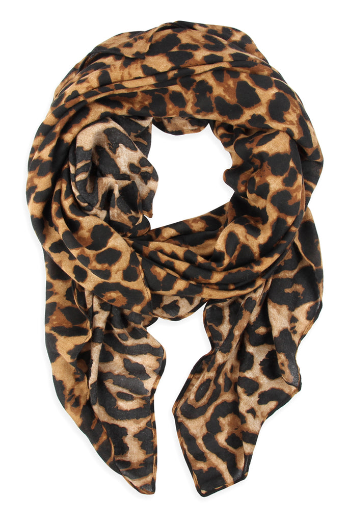 LEOPARD PRINTED SCARF