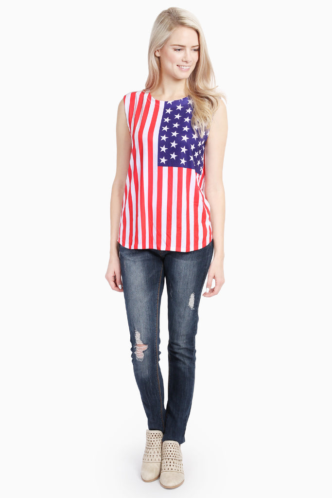 Vertical American Flag Top