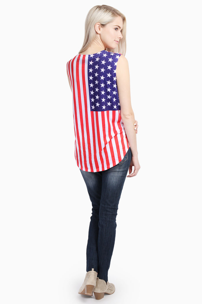 Vertical American Flag Top