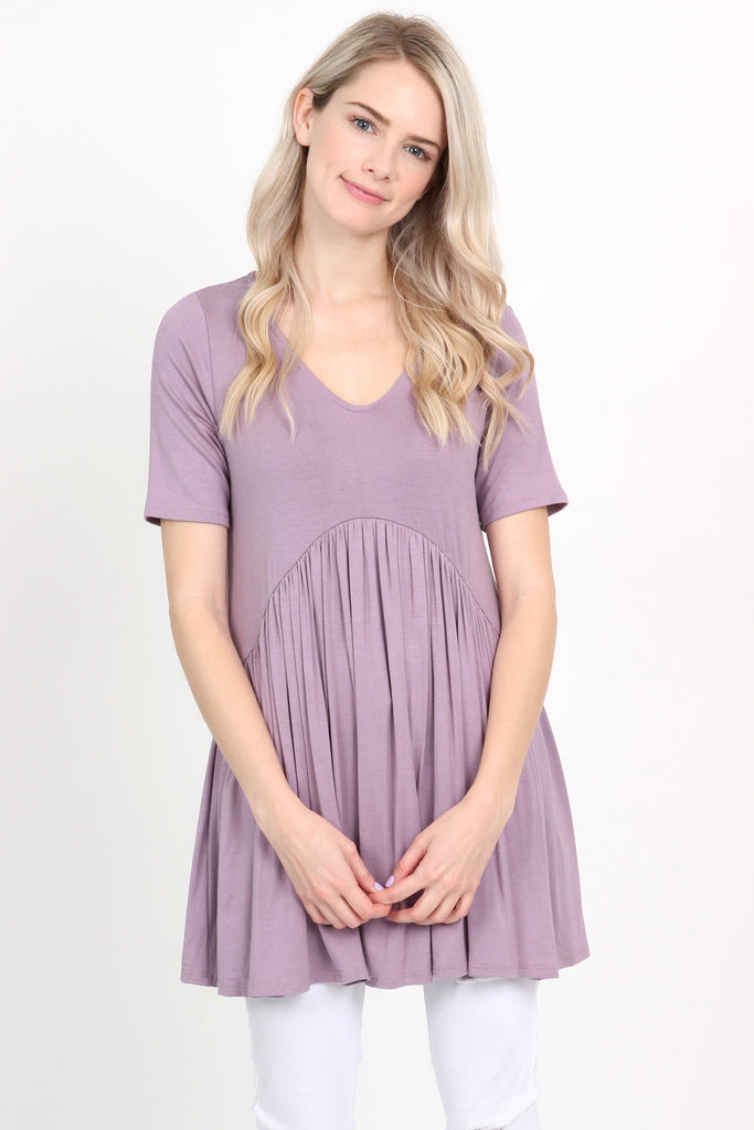 V-Neck Baby Doll Tunic