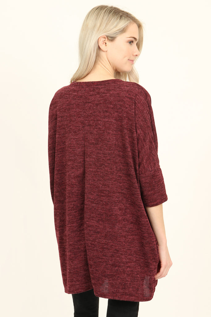 Hacci Pocket Tunic Top - Riah Fashion