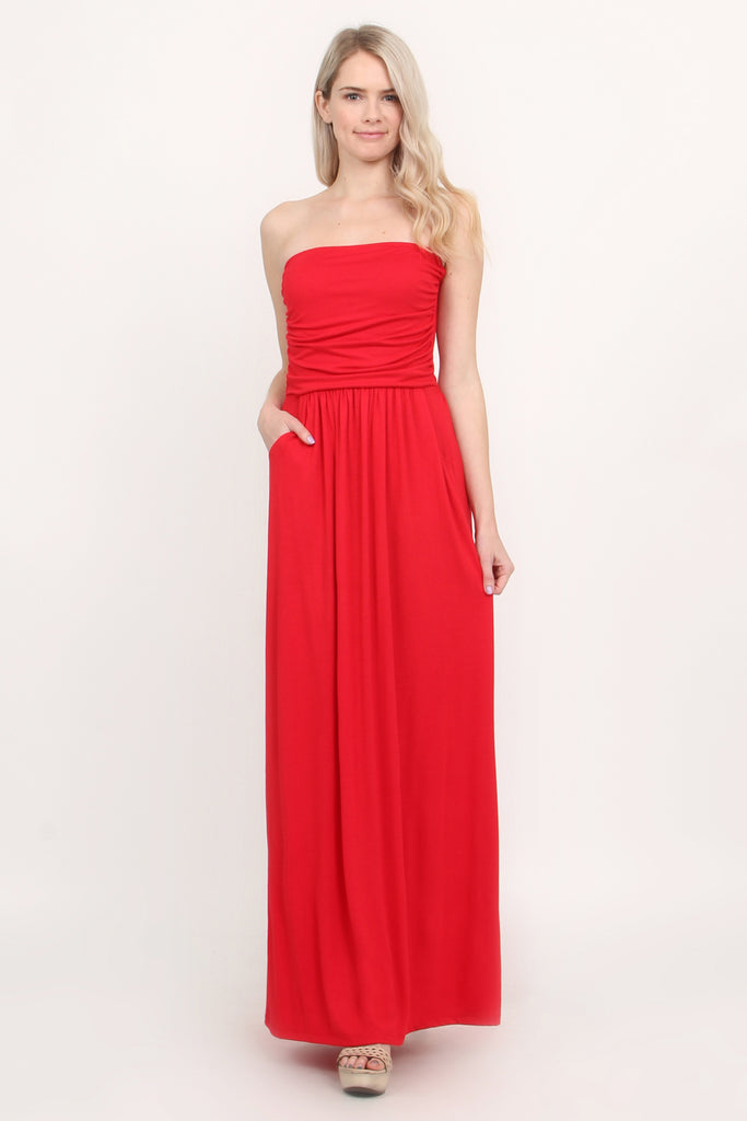 Tube Pocket Maxi Dress