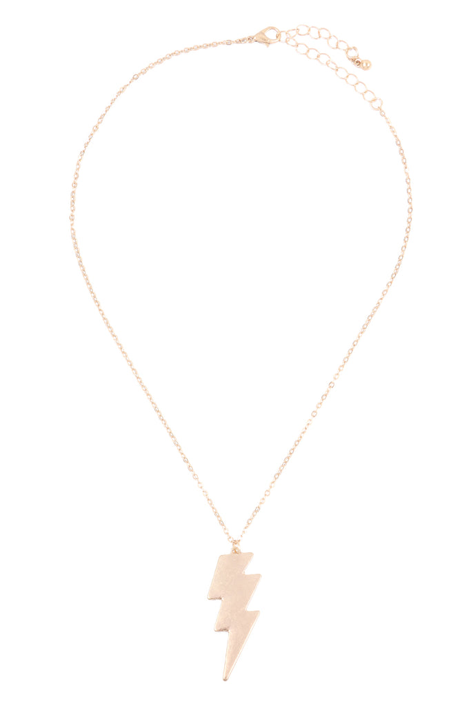 VNE1048 - LIGHTNING PENDANT CHAIN NECKLACE EARRING SET