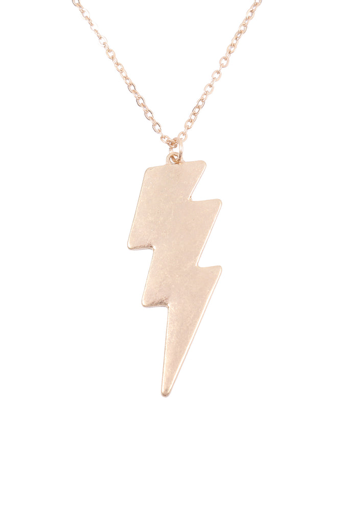 VNE1048 - LIGHTNING PENDANT CHAIN NECKLACE EARRING SET