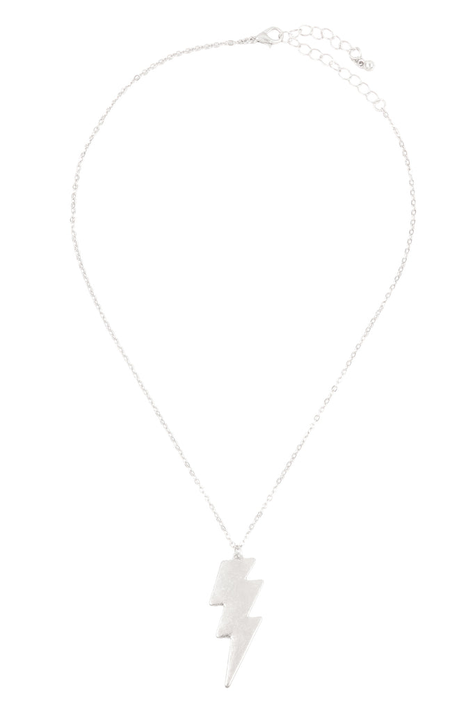 VNE1048 - LIGHTNING PENDANT CHAIN NECKLACE EARRING SET
