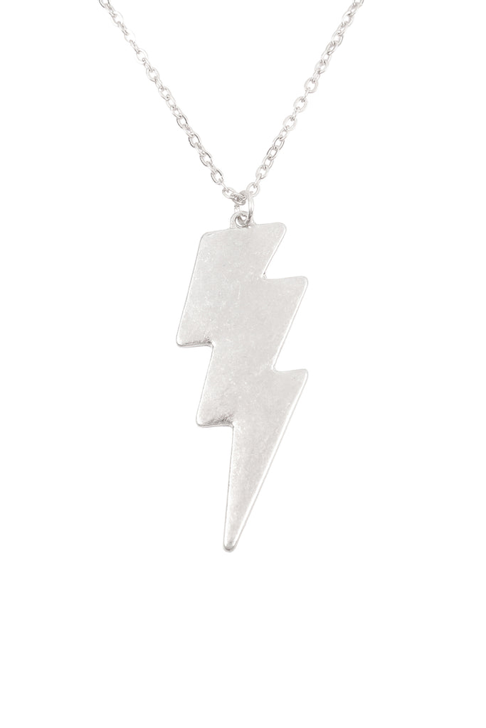 VNE1048 - LIGHTNING PENDANT CHAIN NECKLACE EARRING SET