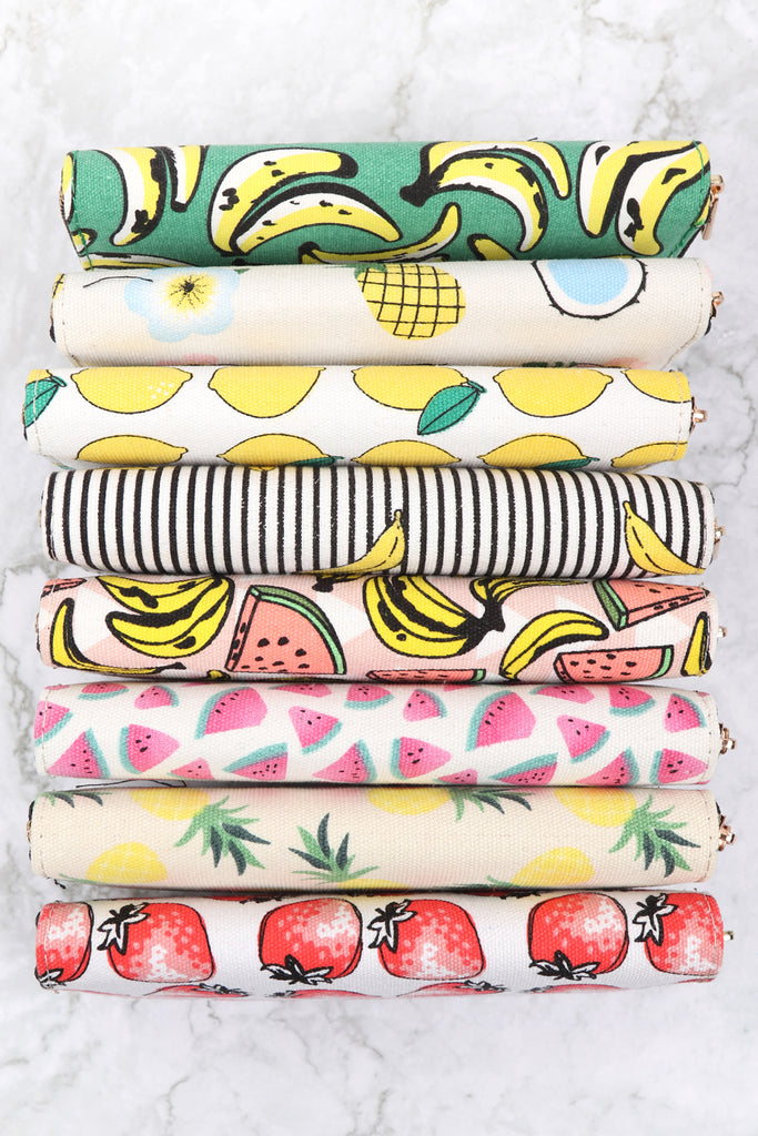 LEMON DIGITAL PRINTED ZIPPER WALLET
