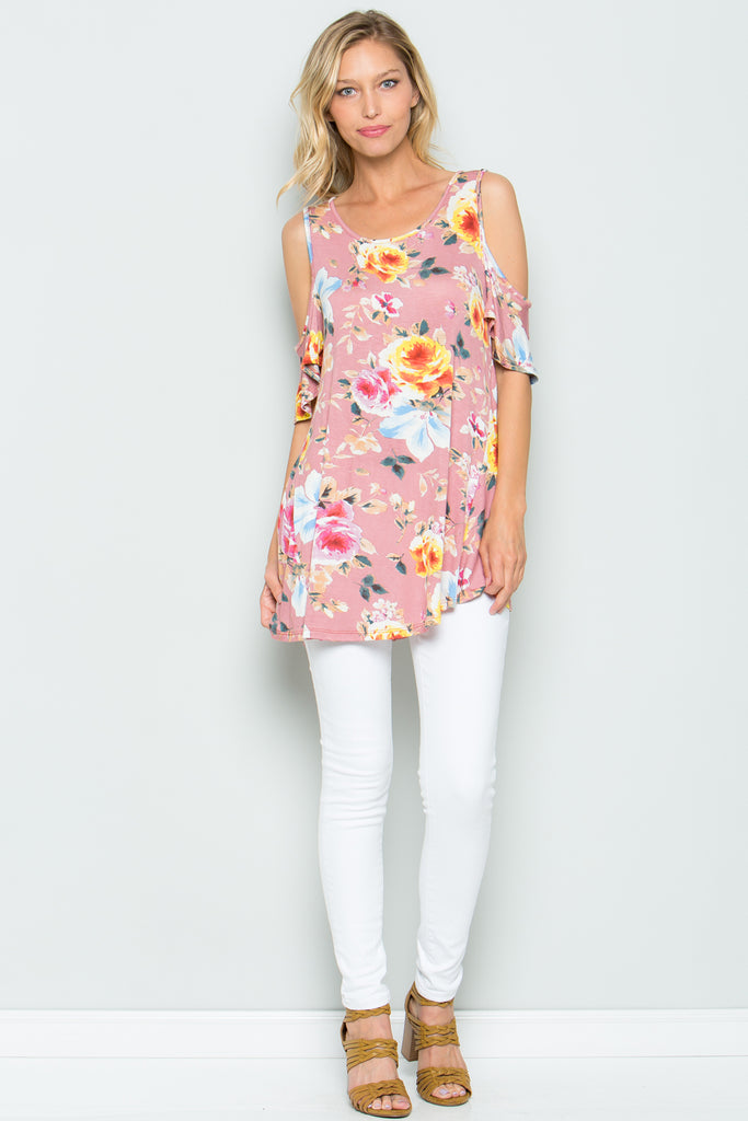 Floral Off Shoulder - Riah Fashion