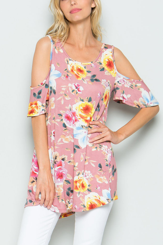 Floral Off Shoulder - Riah Fashion