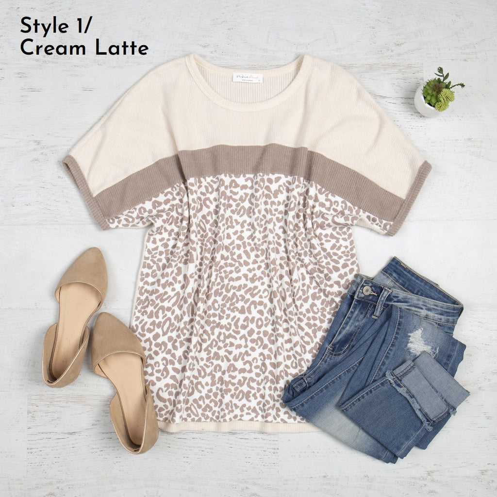 Print Color Block Top Collection