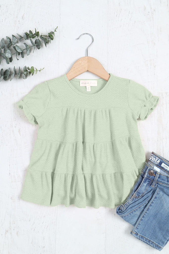Kids Ruffle Short Sleeve Tiered Top