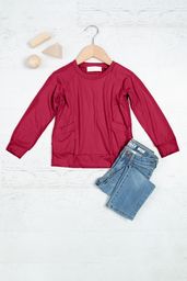 Kids Everyday Long Sleeve Side Pocket Top