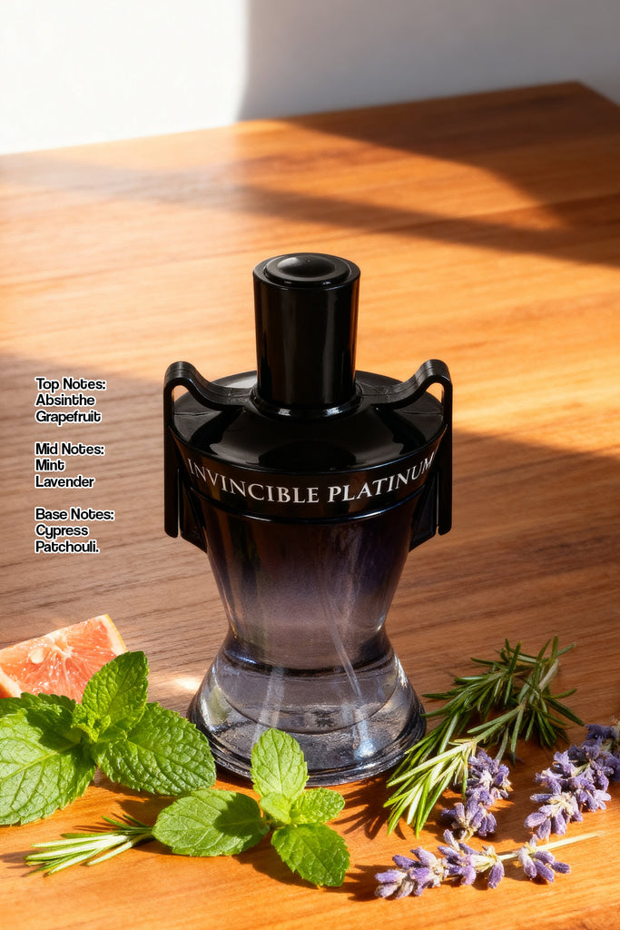 Invincible Platinum Spray Cologne Eau De Toilette For Men - 100ml/3.4 fl.oz.