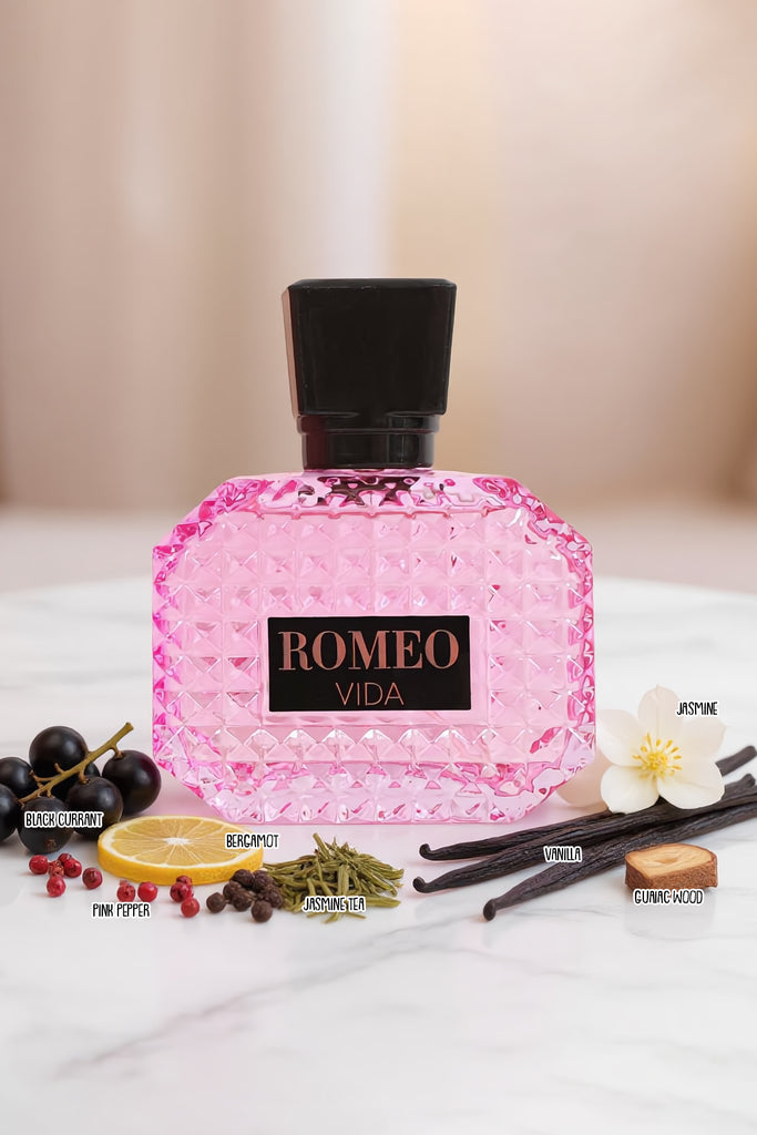 ROMEO VIDA POUR FEMME SPRAY PERFUME EAU DE PARFUM FOR WOMEN - 100ML/3.4FL.OZ.