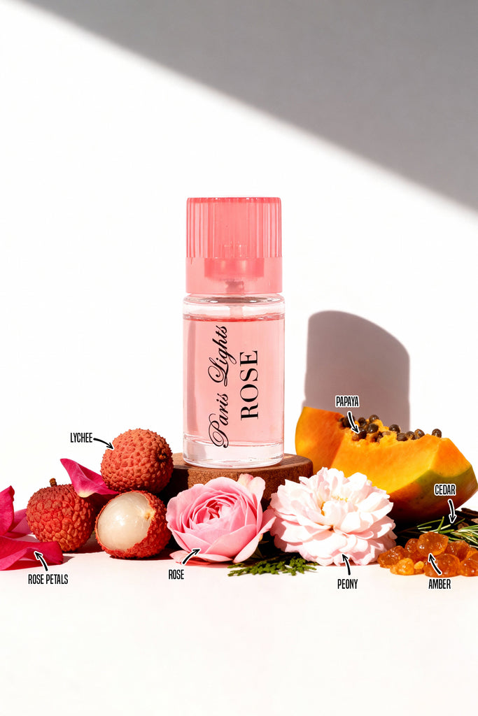 PARIS LIGHTS DISCOVERY ROSE, SPARKLE, PLATINUM, LIGHT SPRAY PERFUME EAU DE PARFUM FOR WOMEN -15ML/0.5FL.OZ. /GIFT SET