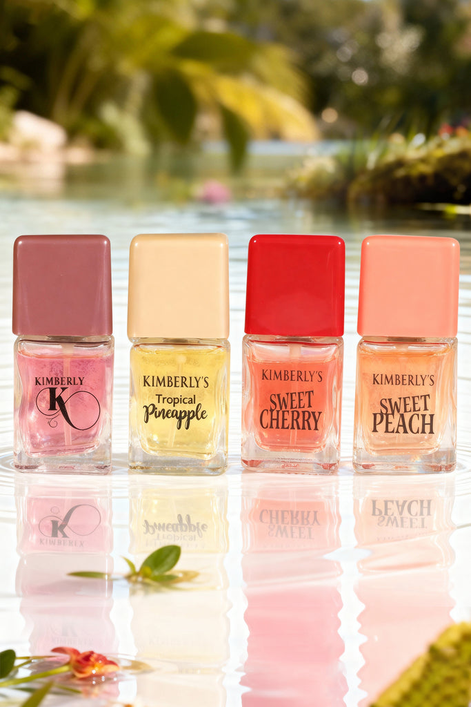 KIMBERLY DISCOVERY TROPICAL PINEAPPLE, SWEET CHERRY, SWEET PEACH, K  SPRAY PERFUME EAU DE PARFUM FOR WOMEN -15ML/0.5FL.OZ. /GIFT SET