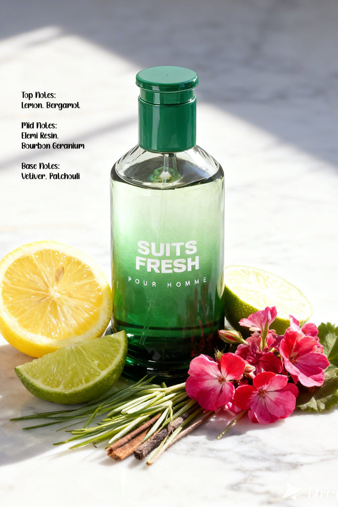 SUITS FRESH SPRAY PERFUME EAU DE TOILETTE FOR MEN - 100ML/3.4 FL.OZ.