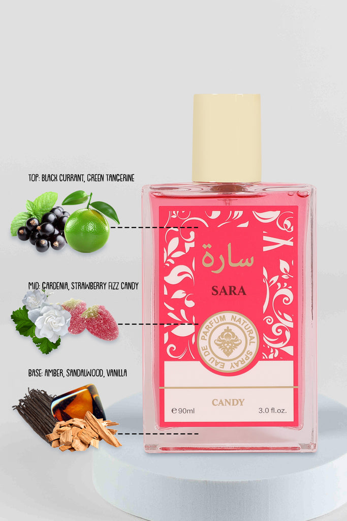 SARA CANDY SPRAY PERFUME EAU DE PARFUM FOR WOMEN - 90ML/3.0FL.OZ.
